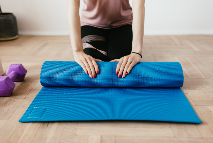 Yoga mat for home workout equipment