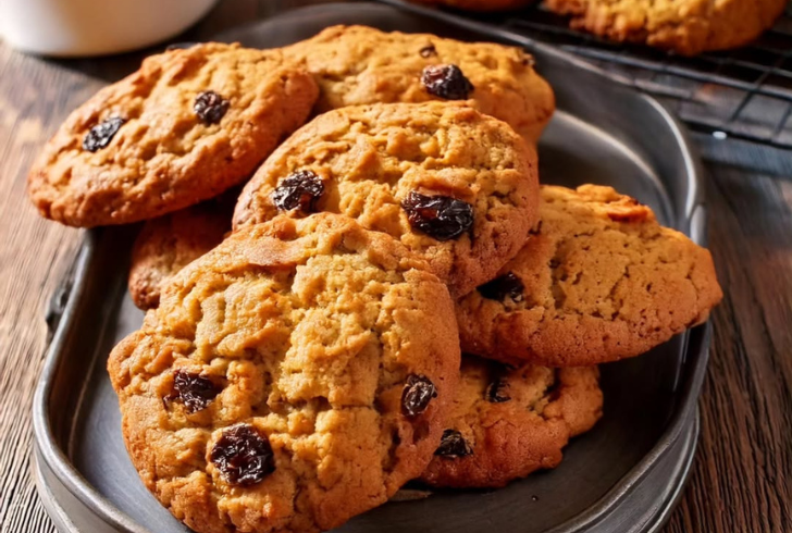 Chewy oatmeal raisin cookies